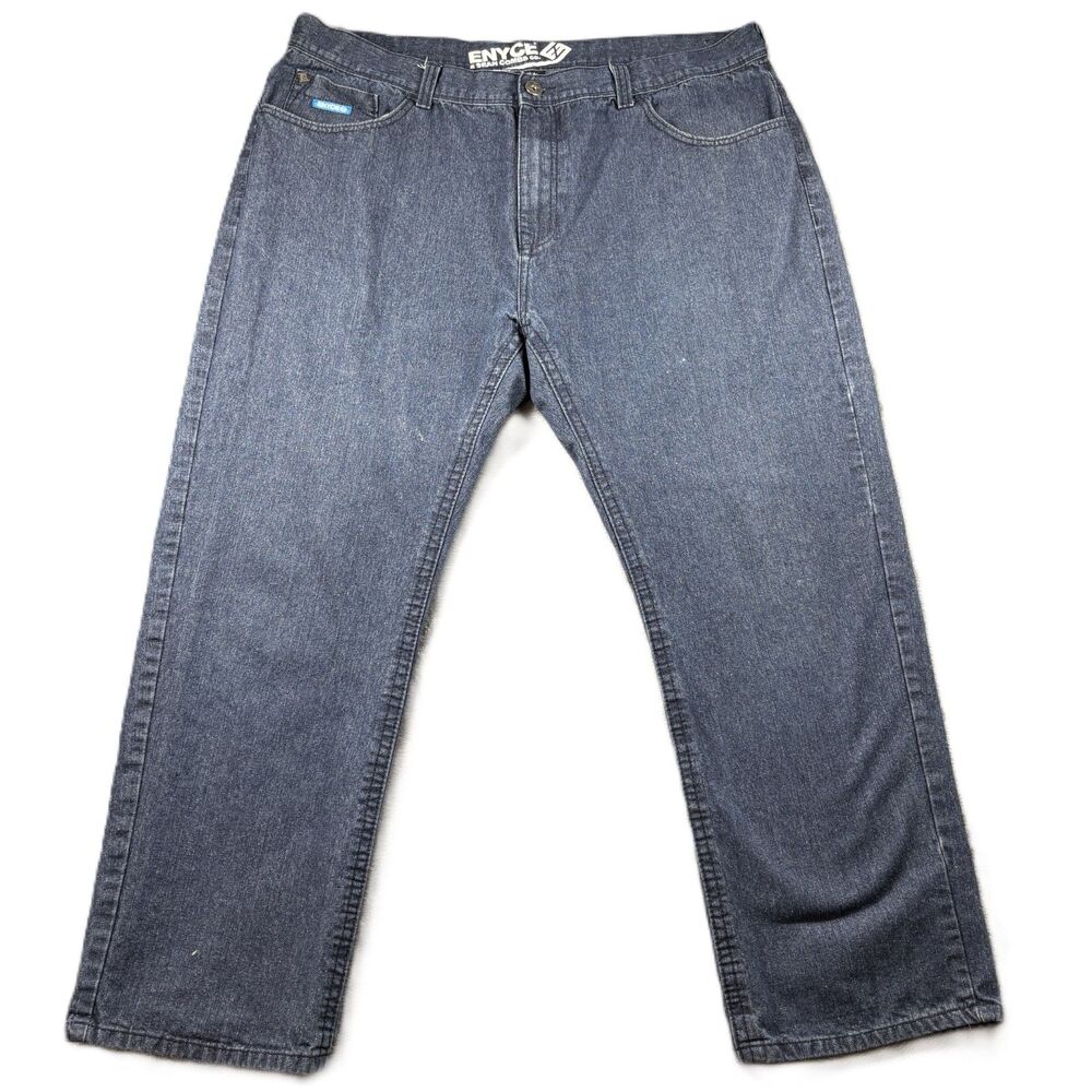 Enyce Men Vintage Y2K Jeans Baggy Dark Wash Streetwear Hip Hop Grunge 46x31 K154